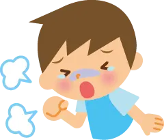 咳をしている子ども