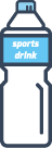 スポーツドリンクのボトルのイラスト
